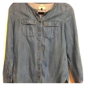 LOFT Softened Chambray Shirt